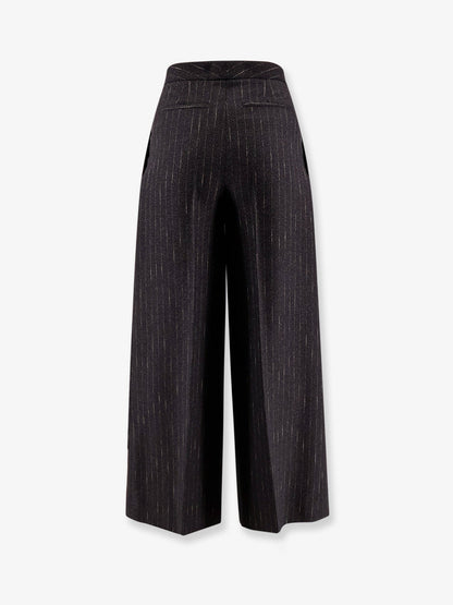 Pinstripe fabric wide trouser thumbnail