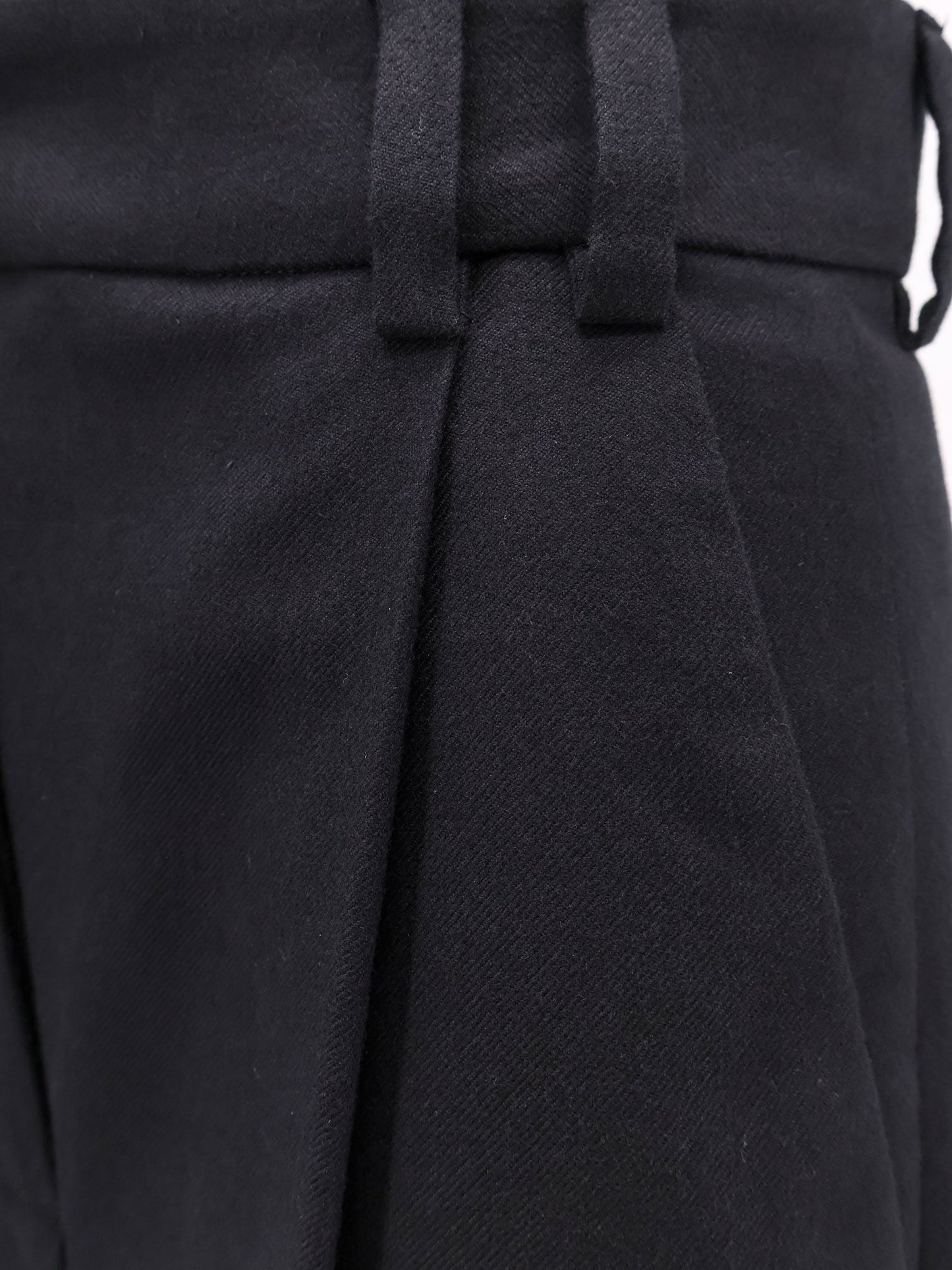 Cotton and wool trouser with frontal pinces