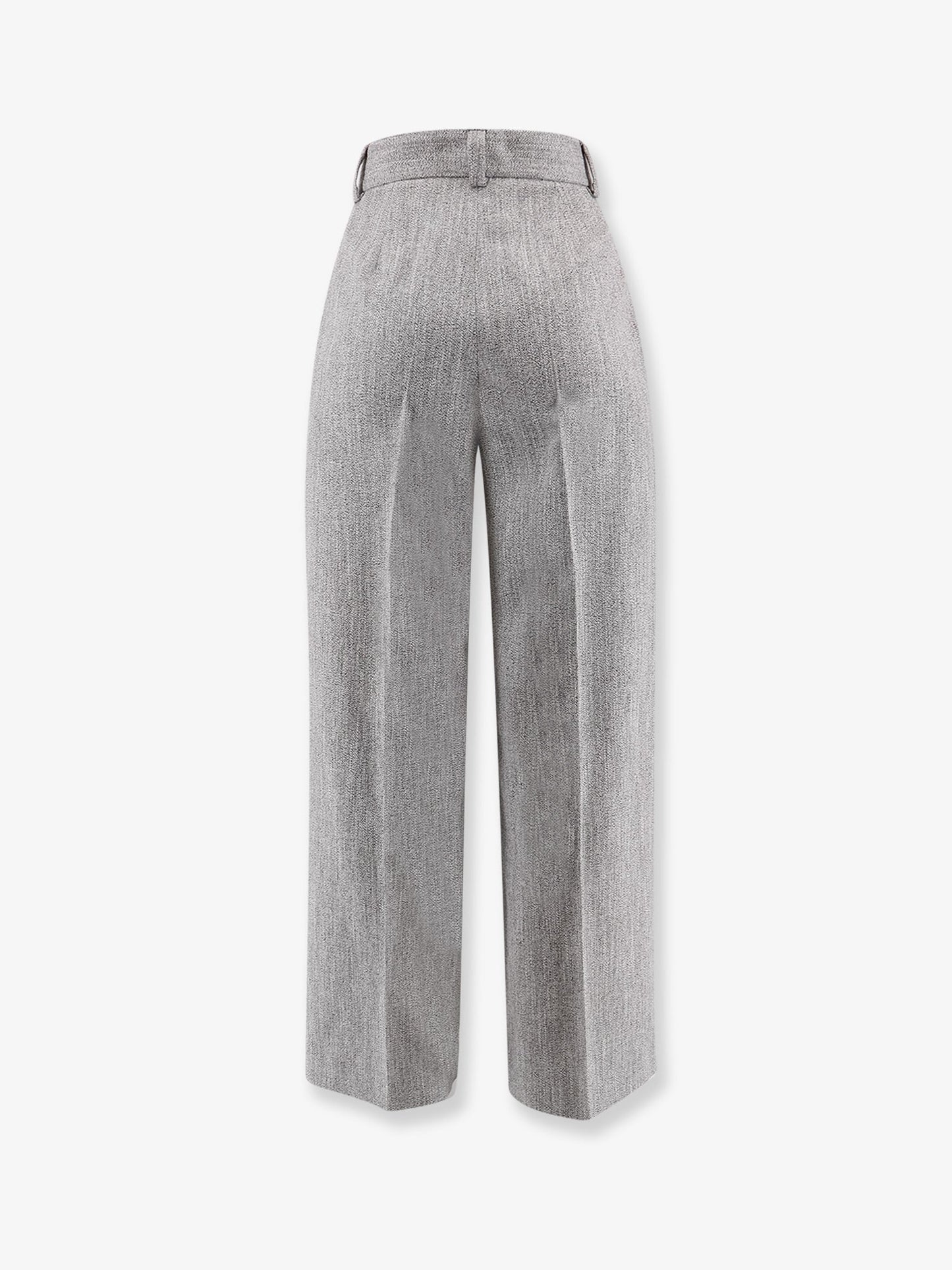 Wide wool blend trouser