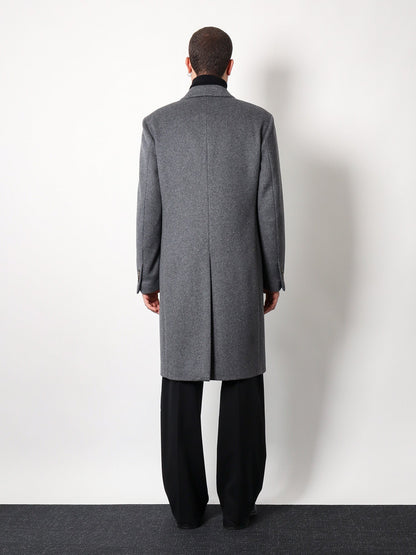 Pure virgin wool coat with peak lapel thumbnail