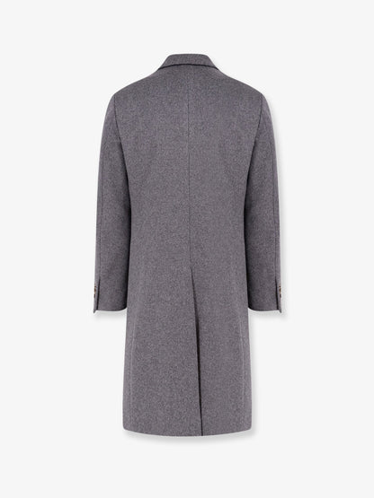 Pure virgin wool coat with peak lapel thumbnail