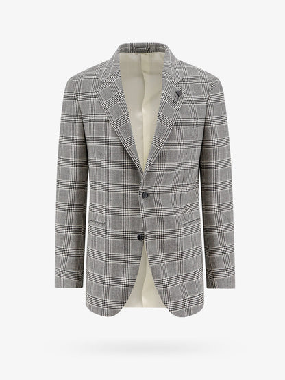 Virgin wool blazer with all-over print thumbnail