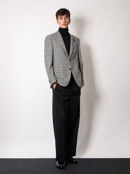 Virgin wool blazer with all-over print thumbnail