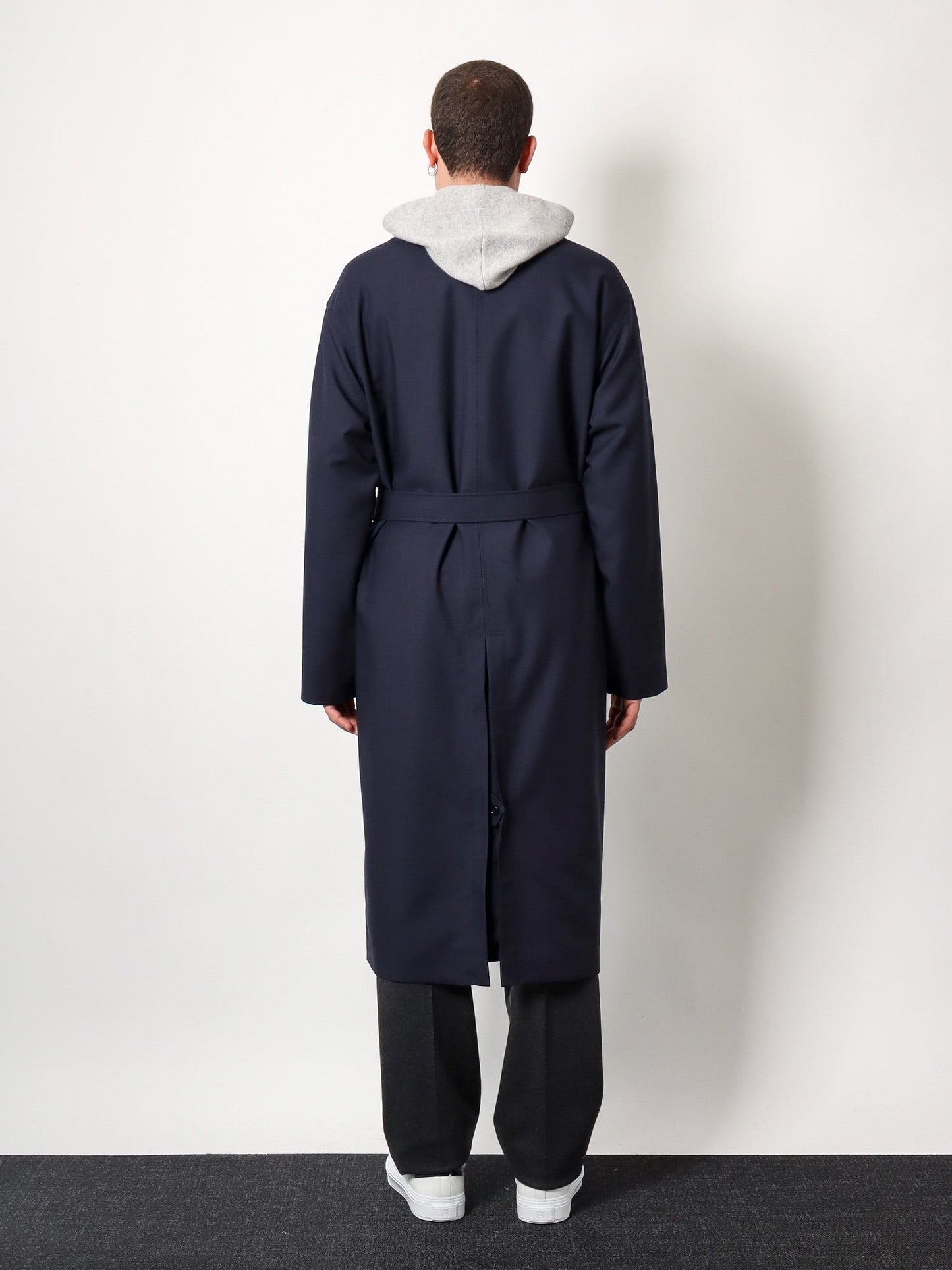 Virgin wool and mohair trench