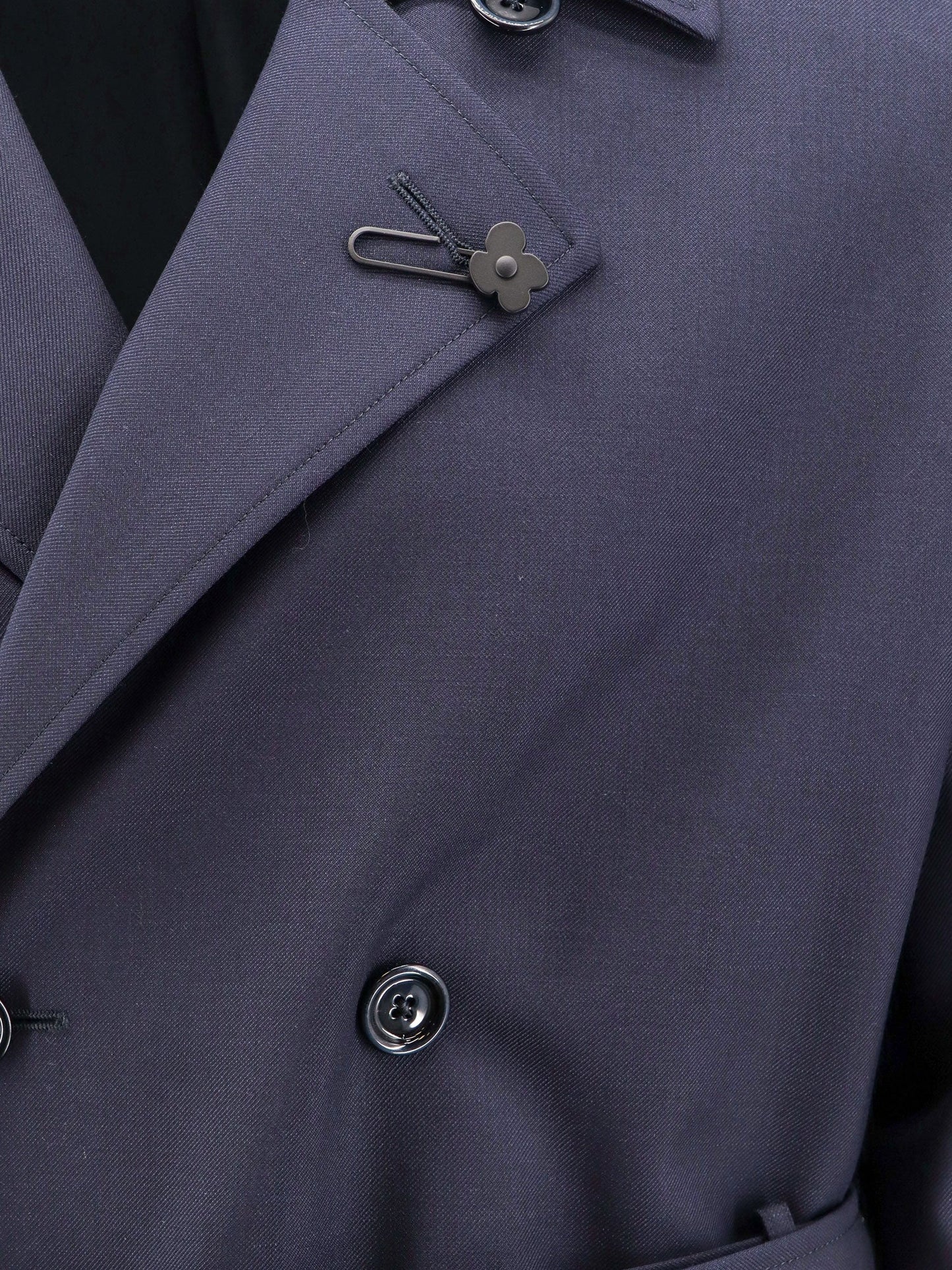 Virgin wool and mohair trench