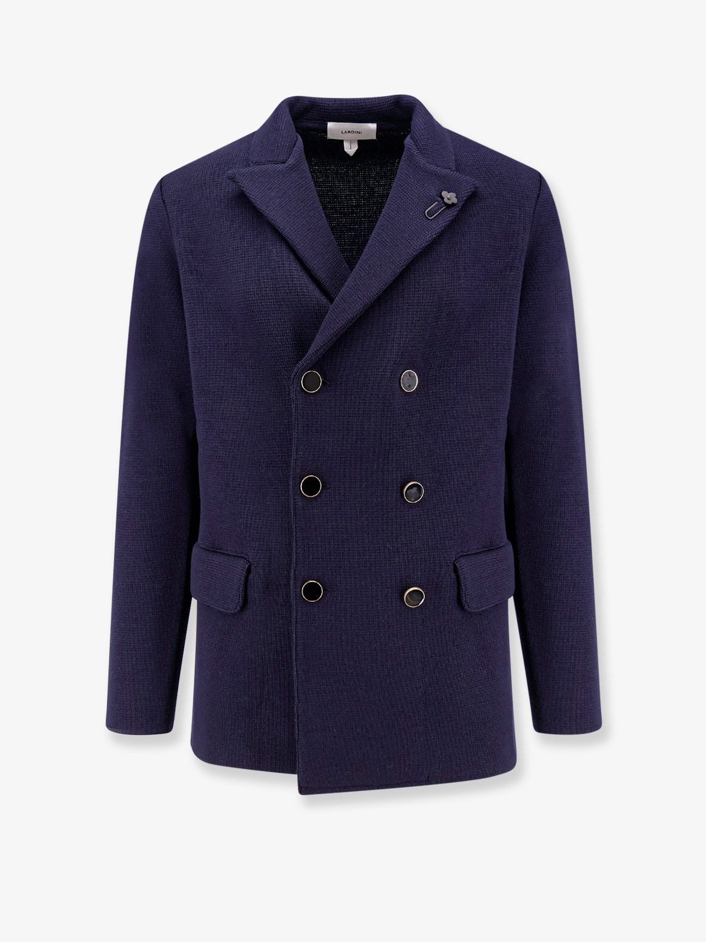 Virgin wool blazer with iconic brooch