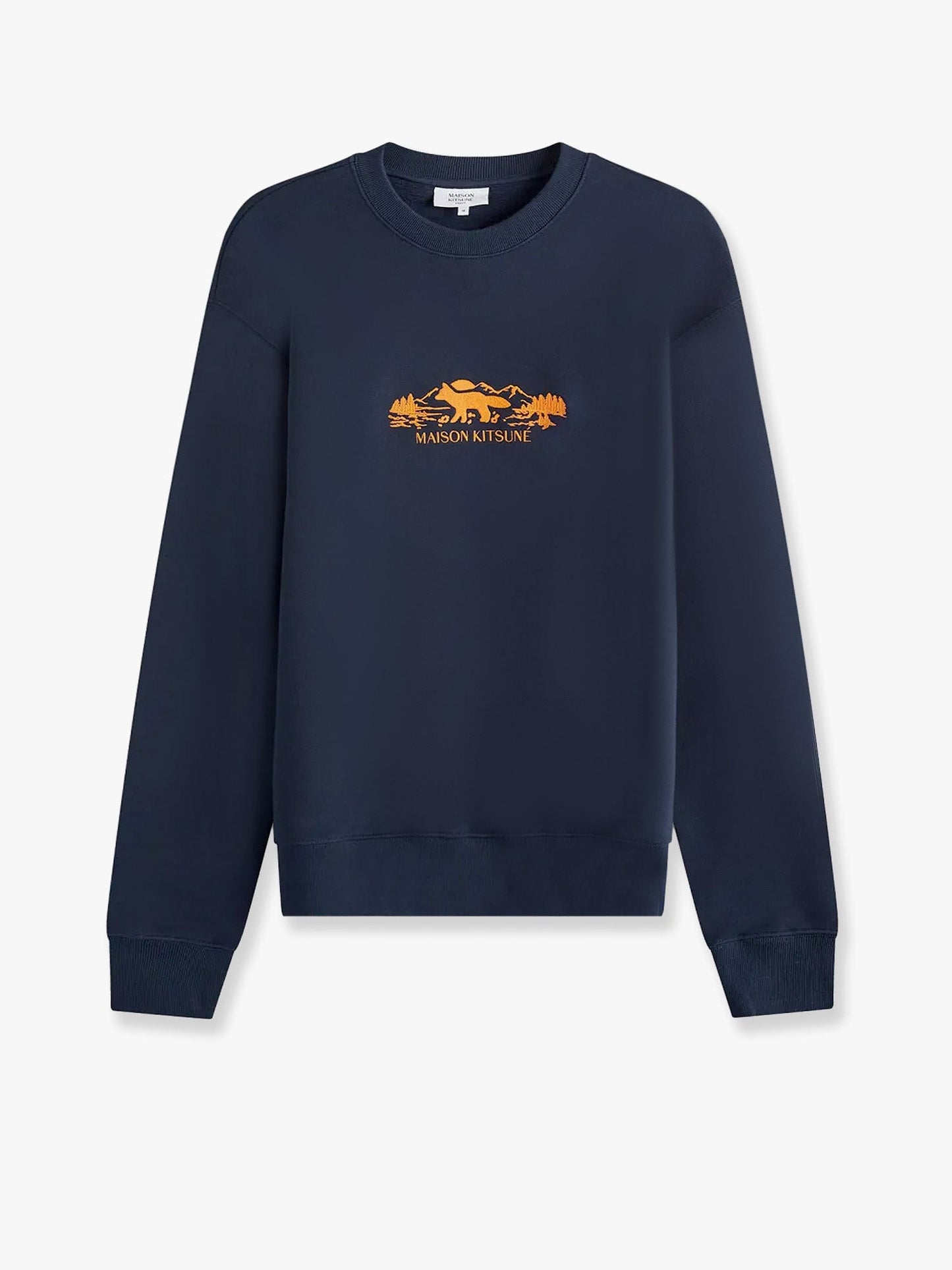 Cotton sweatshirt with embroidered logo on the front