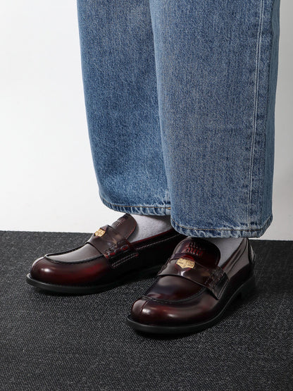 Leather loafer with metal penny thumbnail