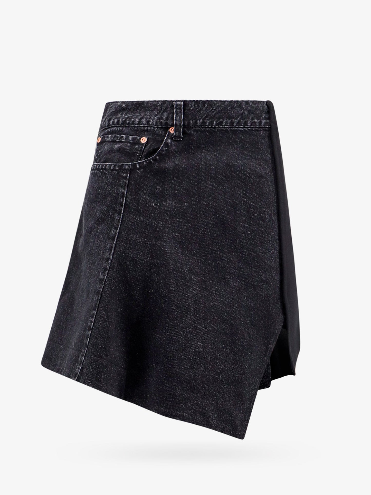 Wool skirt with wool insert