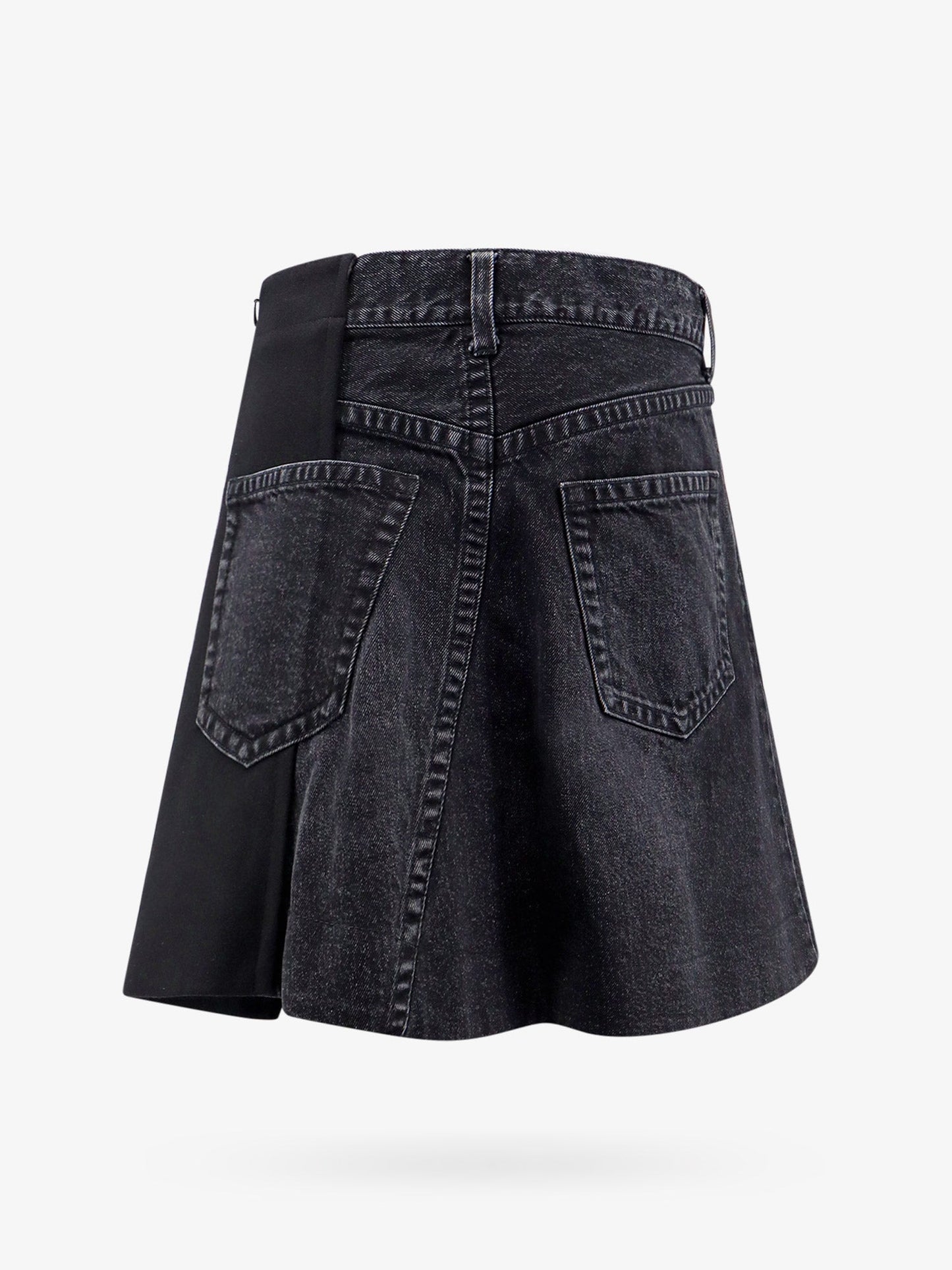 Wool skirt with wool insert