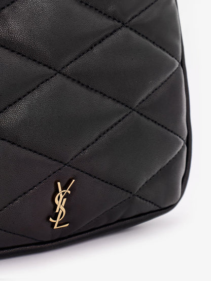 Matelassé leather shoulder bag with frontal monogram thumbnail