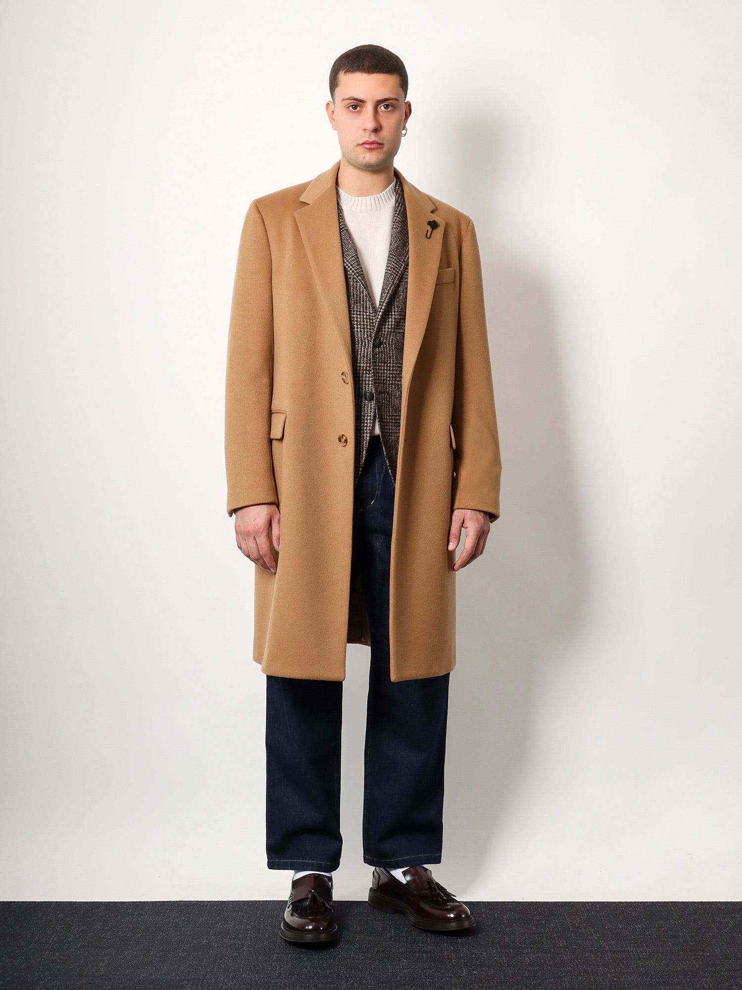 Giacca principe di galles monopetto