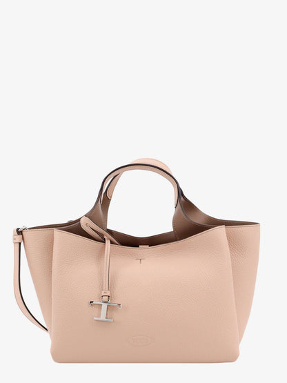 Leather handbag with t timeless detail thumbnail