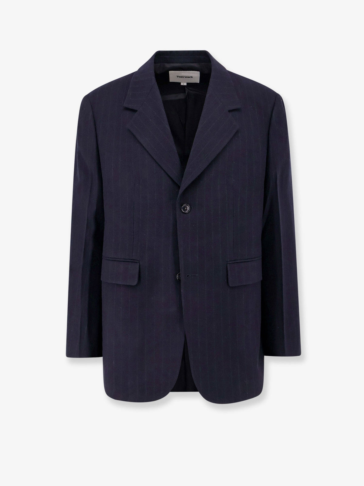 Wool blazer striped motif