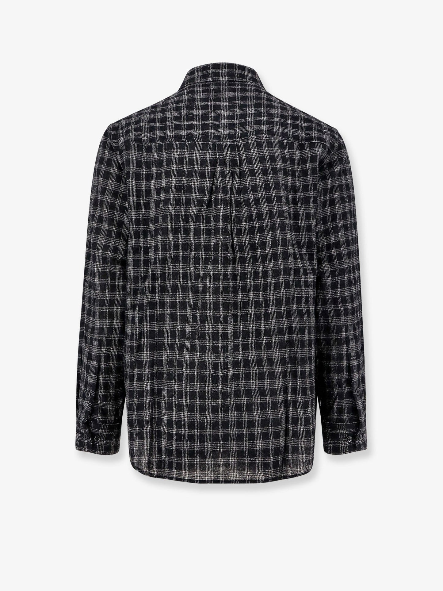 Wool blend shirt with check motif