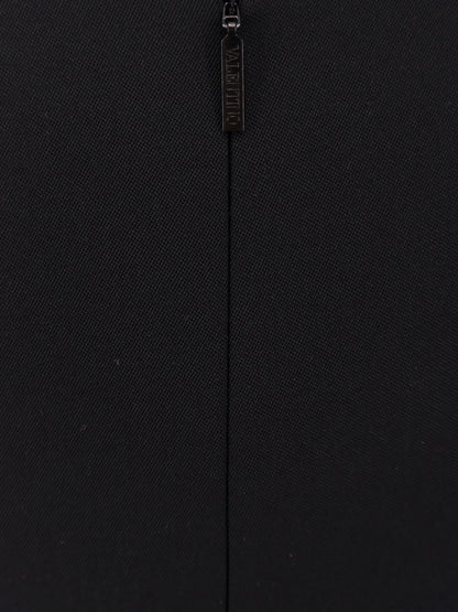 Virgin wool longuette skirt with slits and silk lining thumbnail