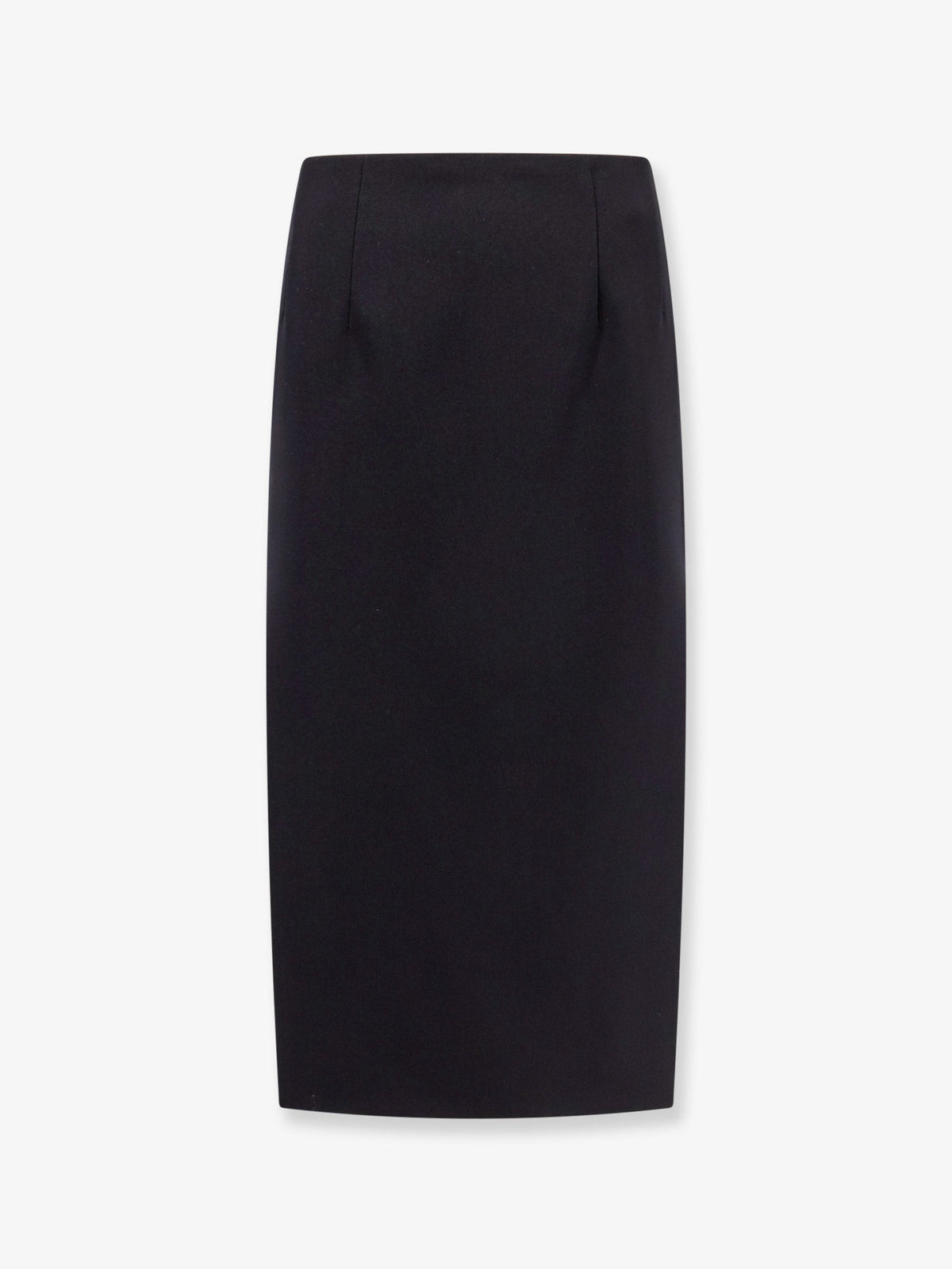 Virgin wool longuette skirt slits silk lining