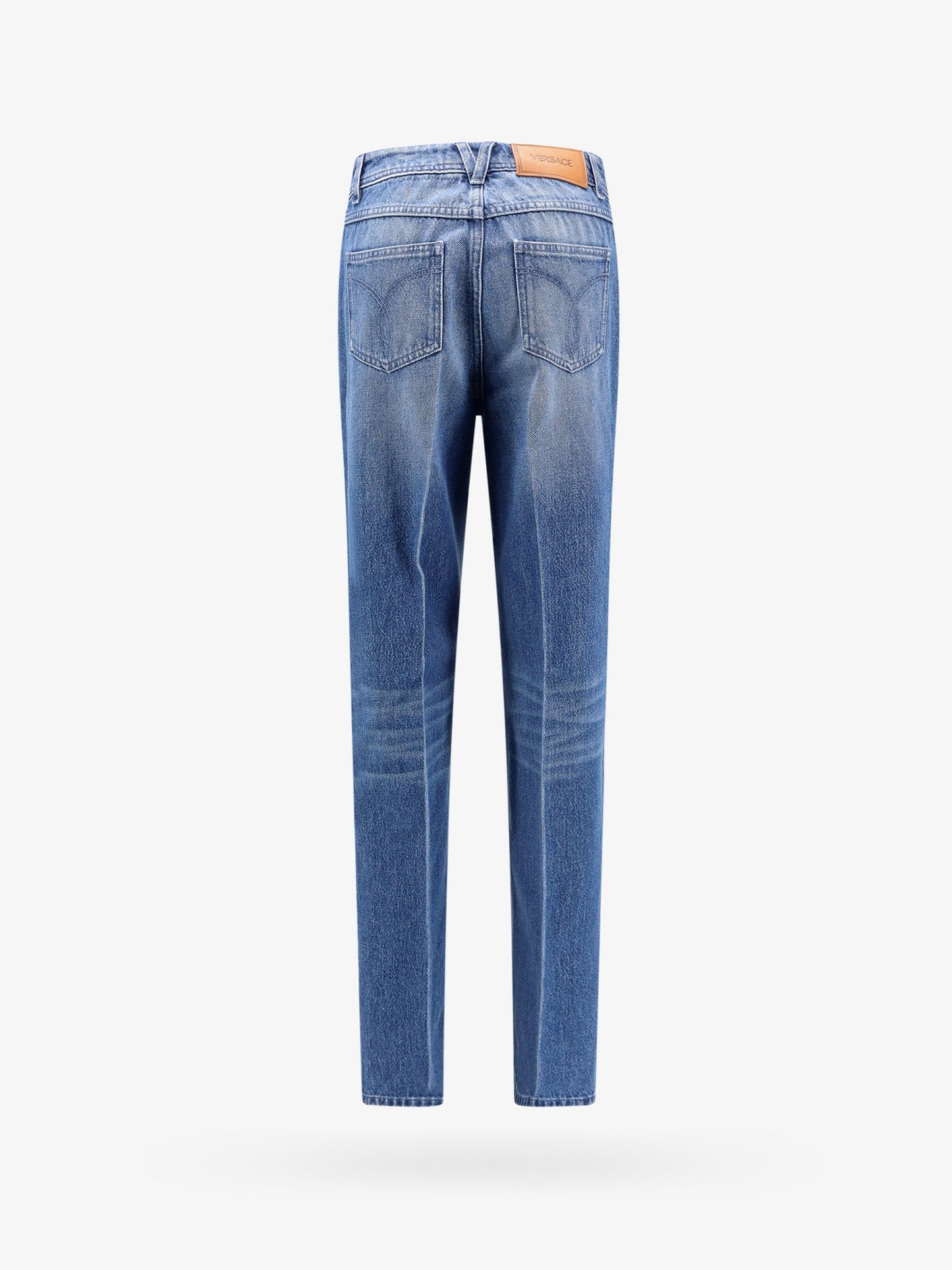 Cotton jeans with 95' medusa detail