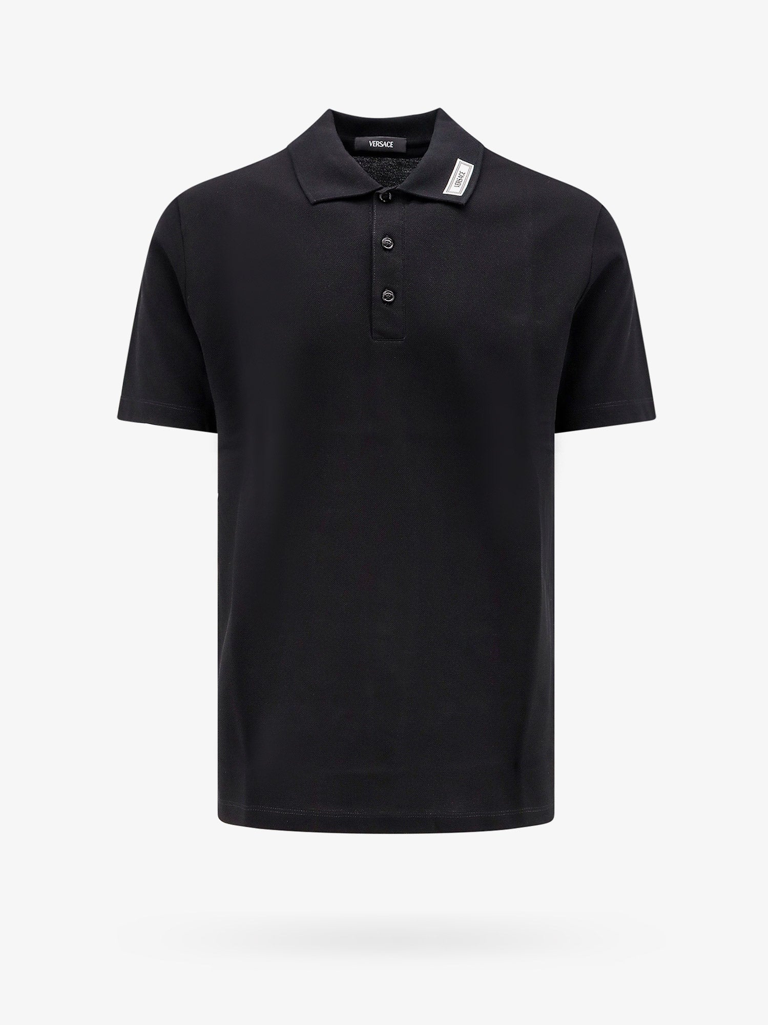 Cotton shirt polo logoed label