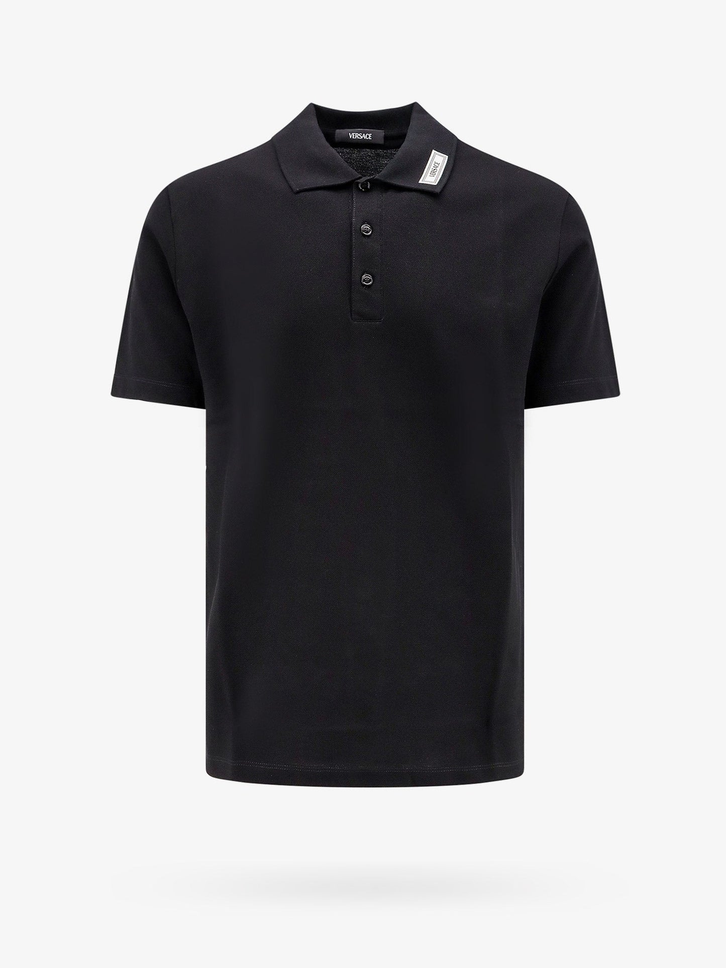 Cotton shirt polo with logoed label