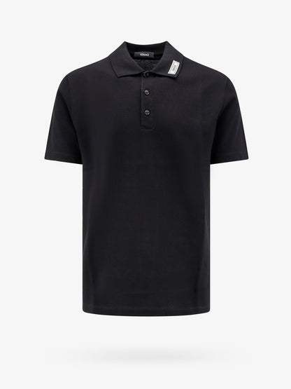 Cotton shirt polo with logoed label thumbnail