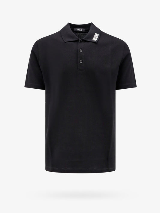 Cotton shirt polo with logoed label