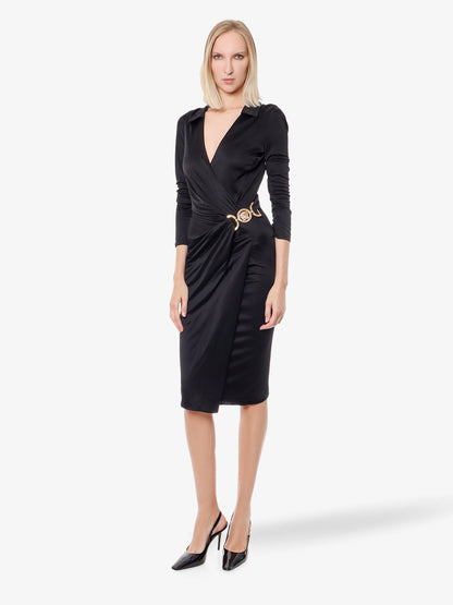 Abito in satin con safety pin thumbnail