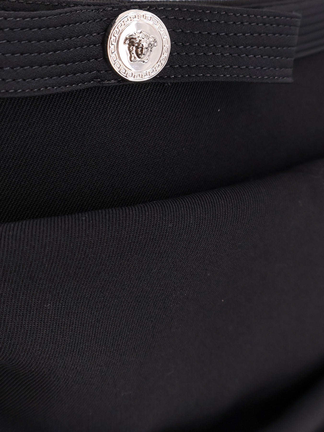 Responsible  wool mini skirt with medusa detail