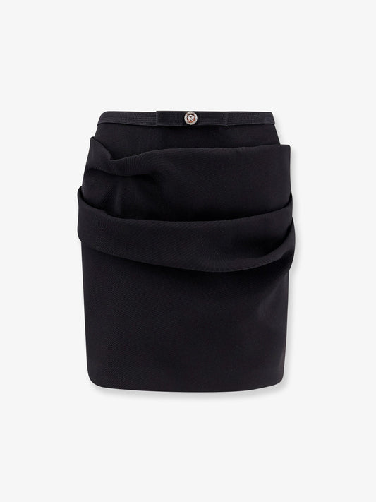Responsible  wool mini skirt with medusa detail