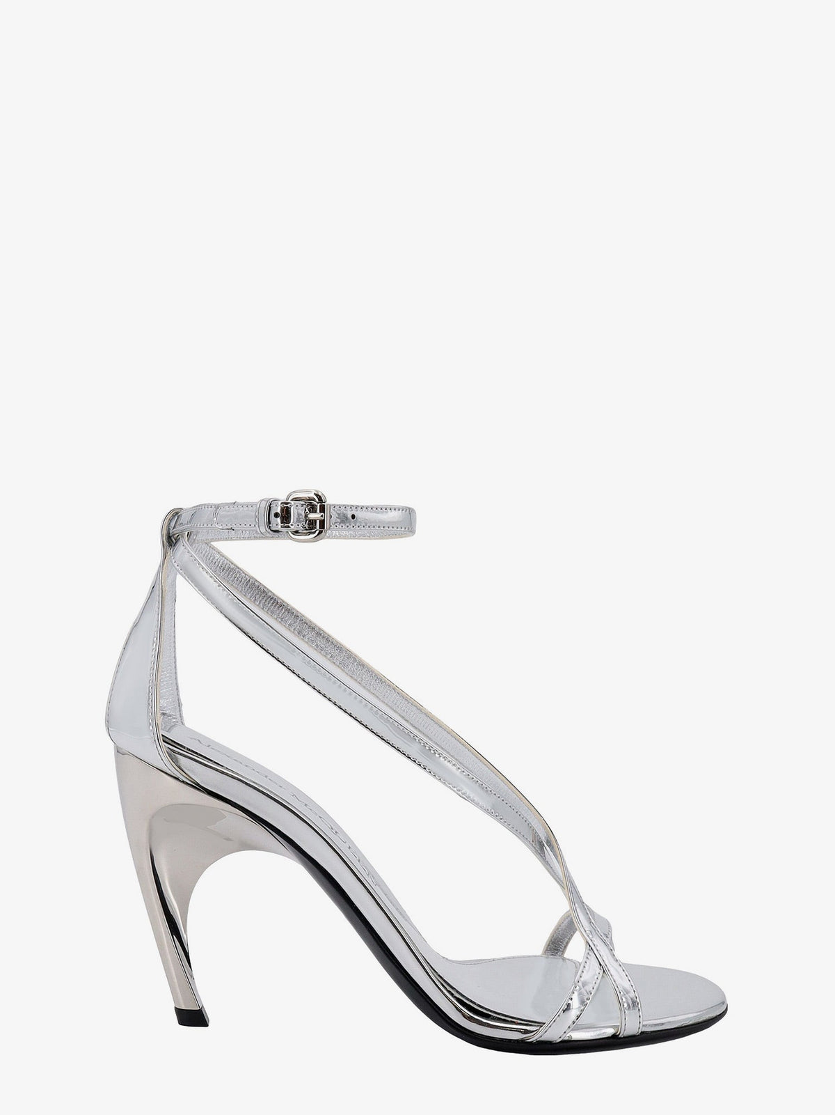 Mirrored leather sandals
