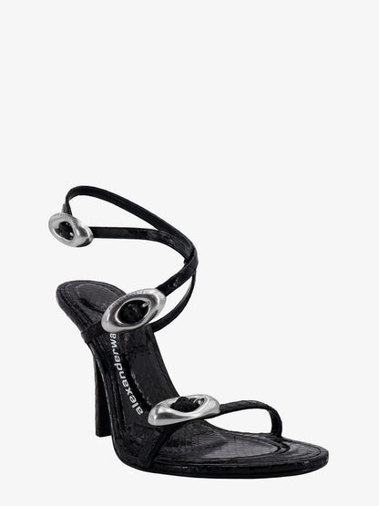 Leather sandals with croco print thumbnail