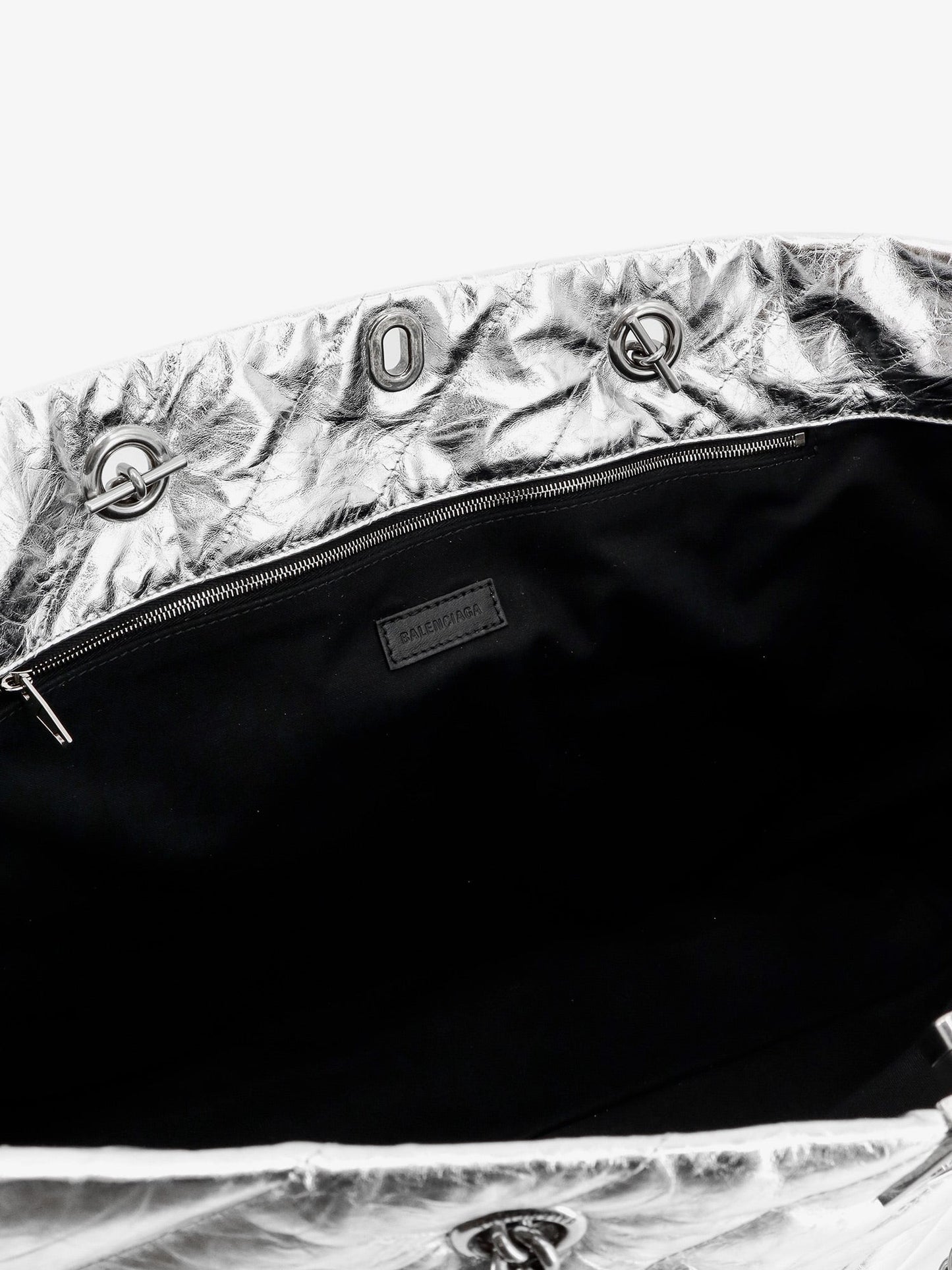 Quilted leather shoulder bag with frontal monogram