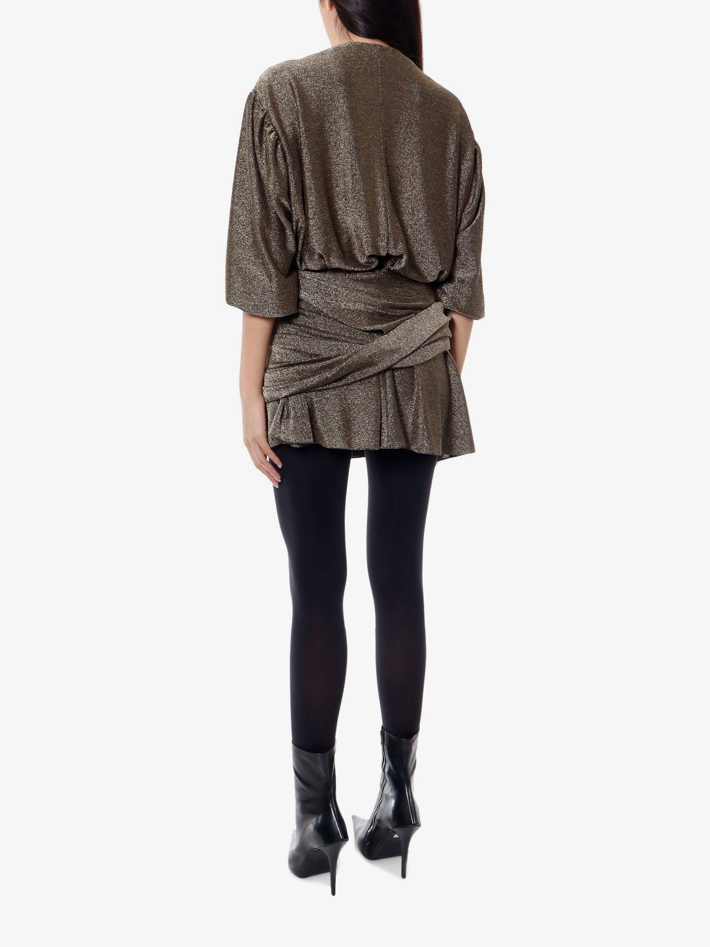 Mini lenght laminated dress