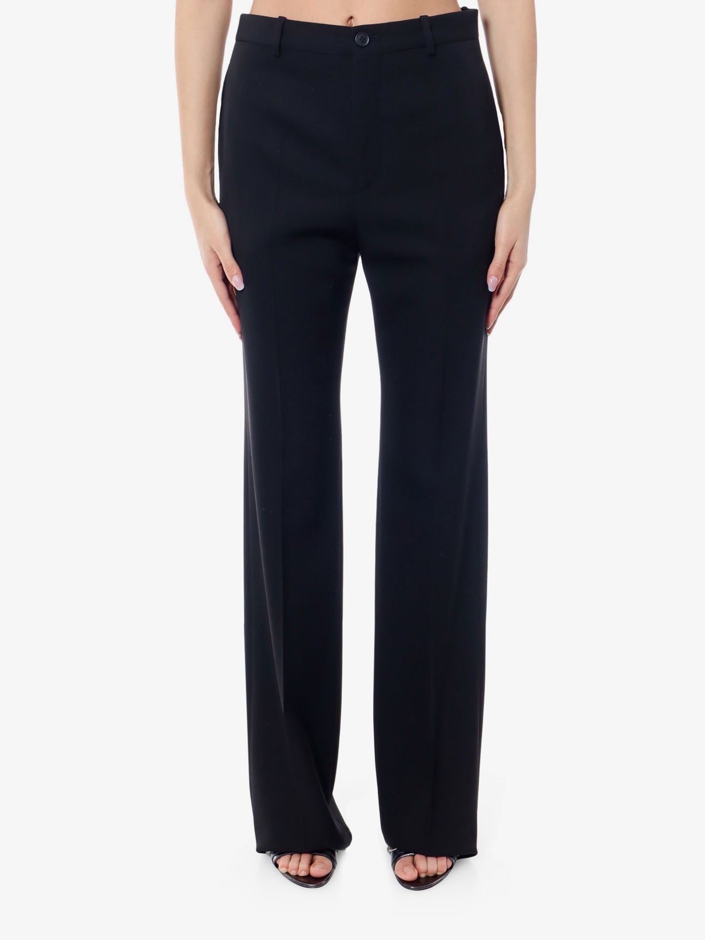 Slim fit wool trouser