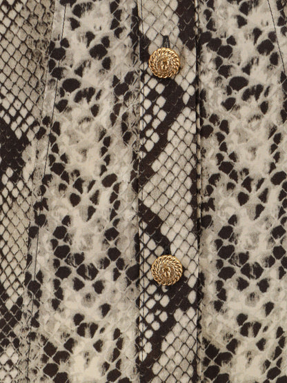 Viscose chemisier dress with python print thumbnail