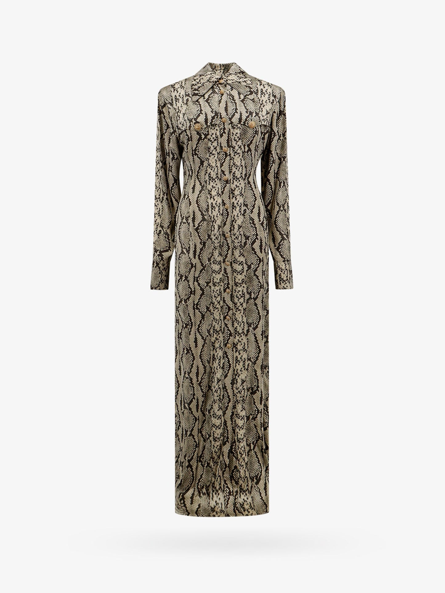 Viscose chemisier dress with python print