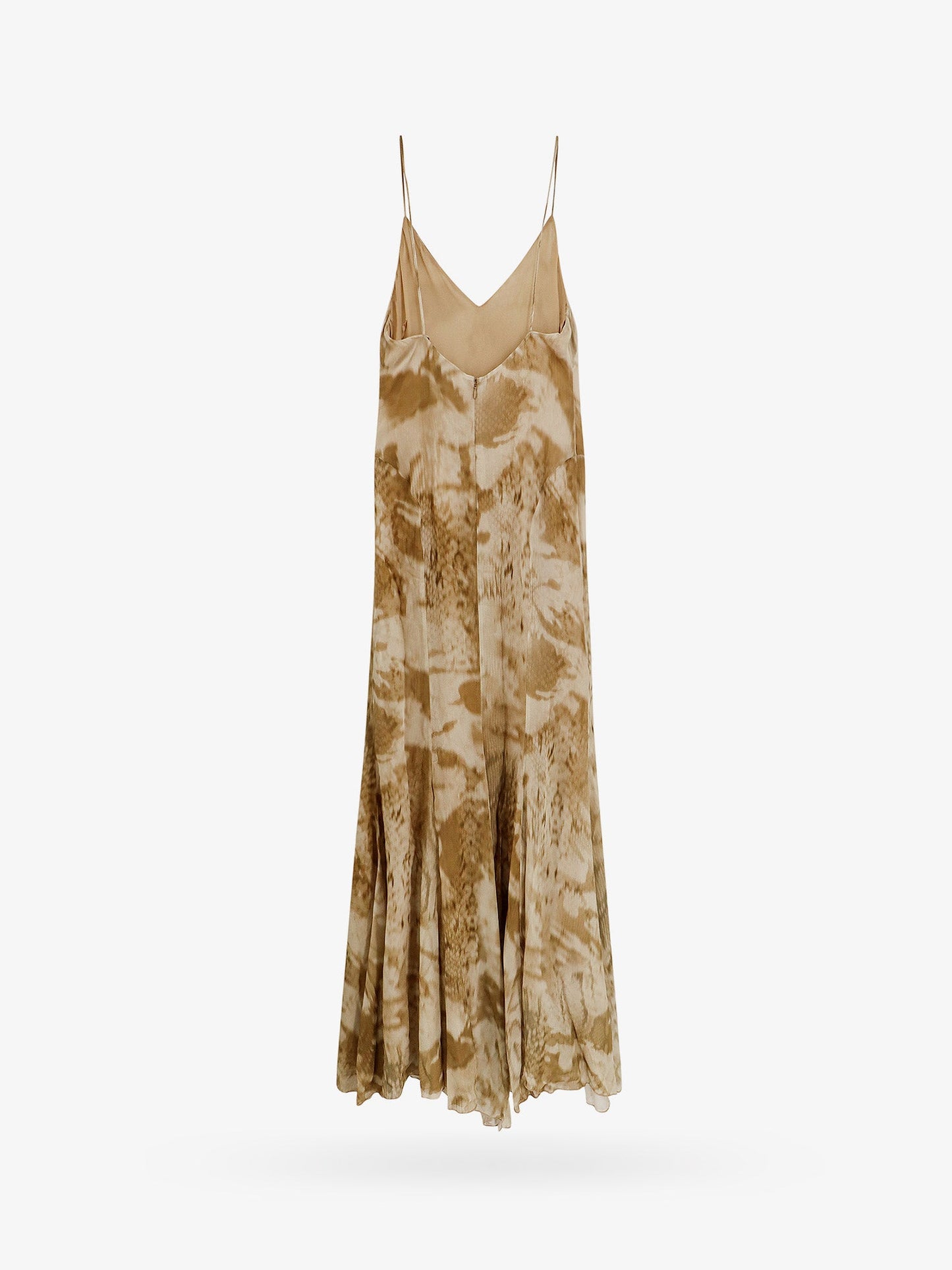 Viscose dress with camouflage python print