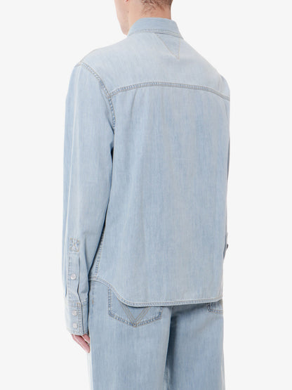 Denim shirt with mother-of-pearl buttons thumbnail