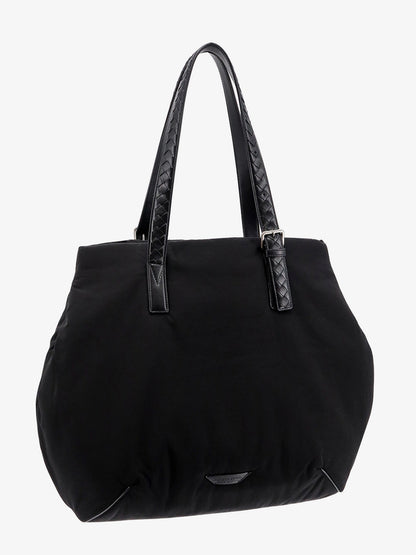 Borsa a spalla in nylon imbottito con patch logo thumbnail