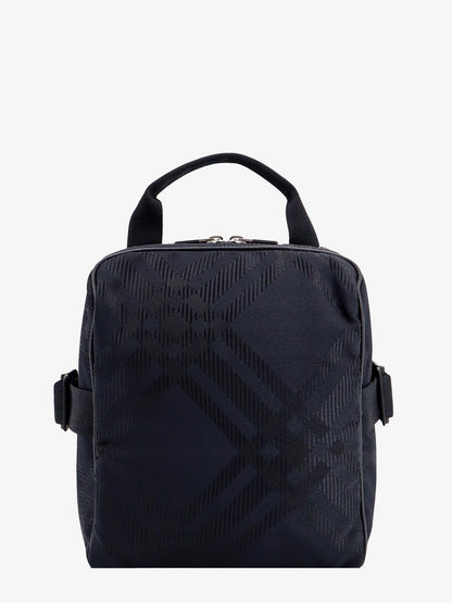 Nylon shoulder bag with check motif thumbnail