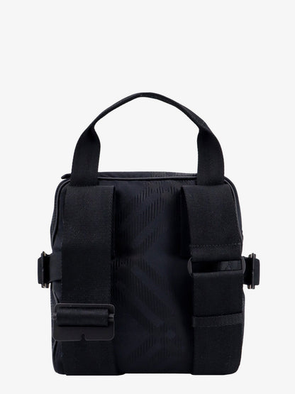 Nylon shoulder bag with check motif thumbnail