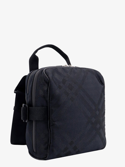 Nylon shoulder bag with check motif thumbnail