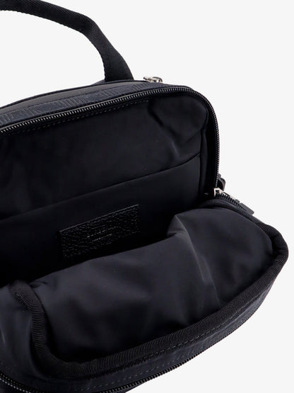 Nylon shoulder bag with check motif thumbnail