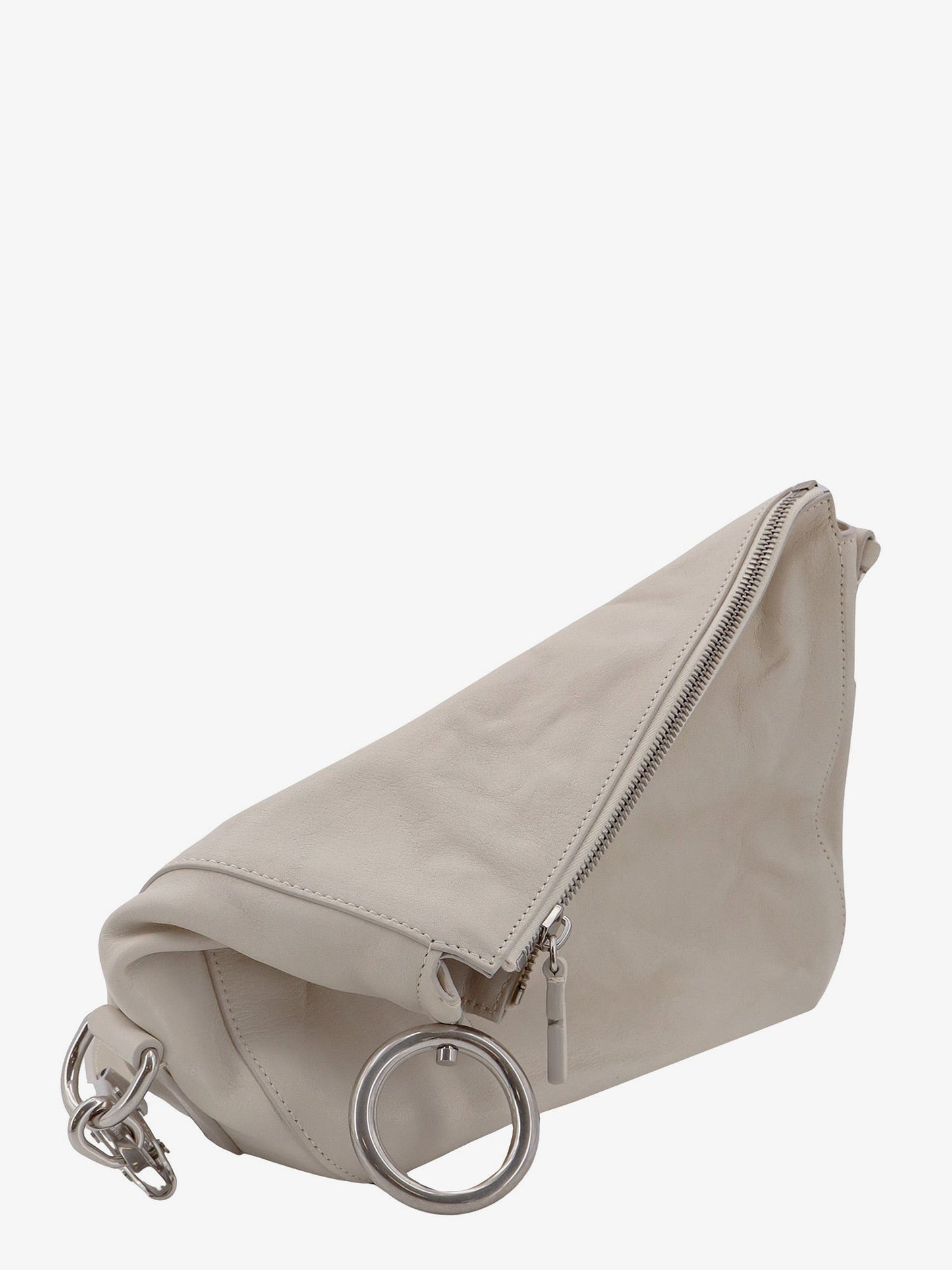 Leather shoulder bag with ekd detail