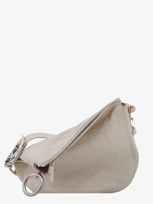 Leather shoulder bag with ekd detail