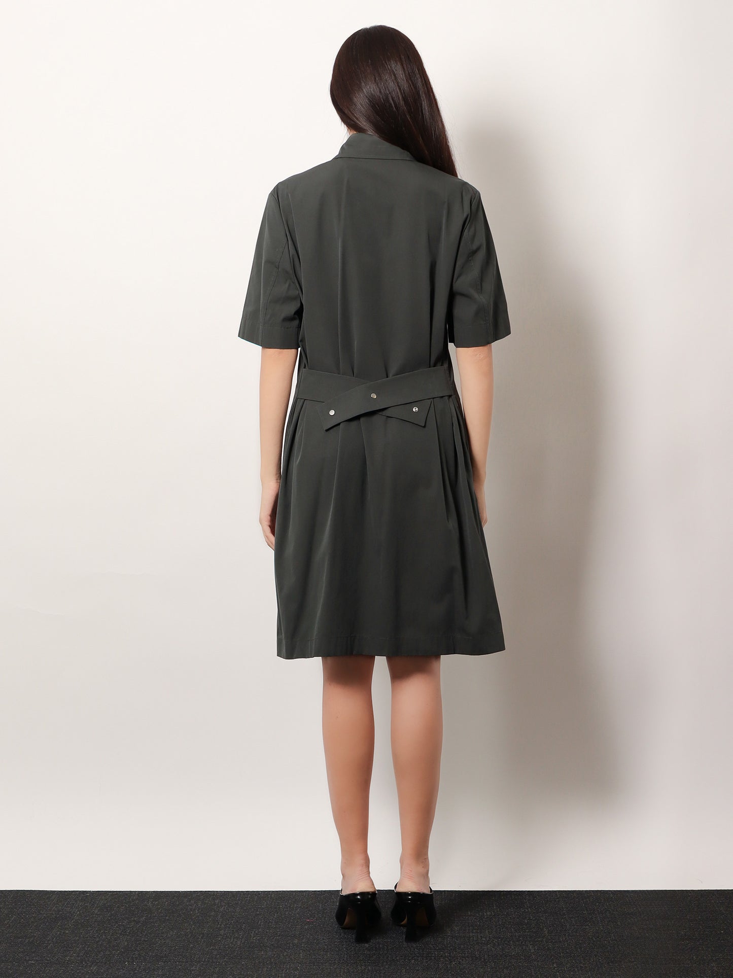 Cotton blend dress with ekd embroidery