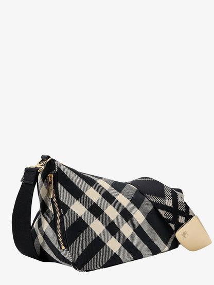 Fabric shoulder bag with burberry check motif thumbnail
