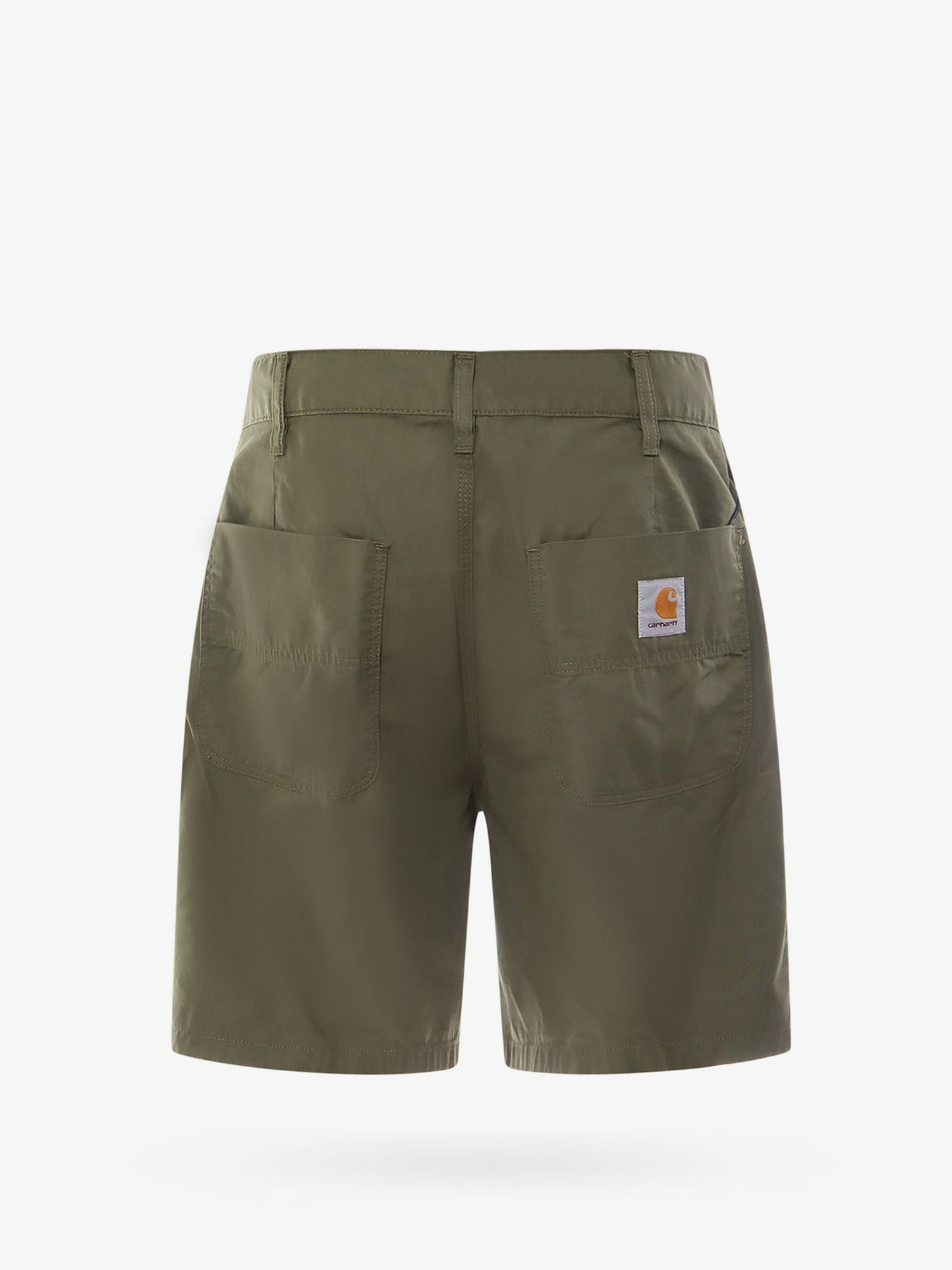 Cotton bermuda shorts with back logo patch