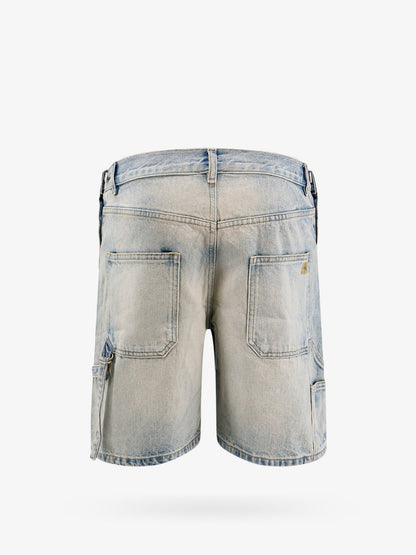 Denim bermuda shorts with embroidered logo thumbnail