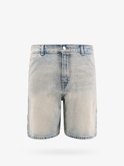 Denim bermuda shorts with embroidered logo thumbnail